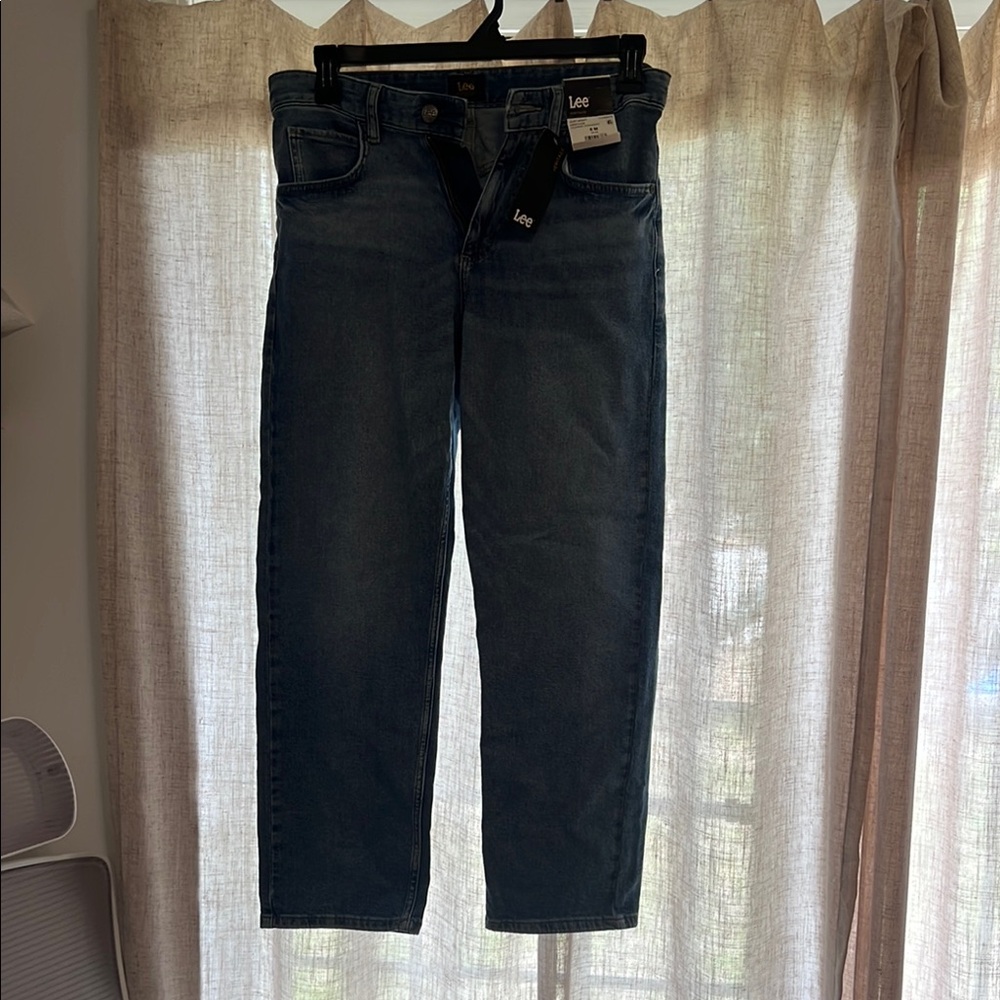 Lee Blue Straight-Leg Jeans Durable Denim